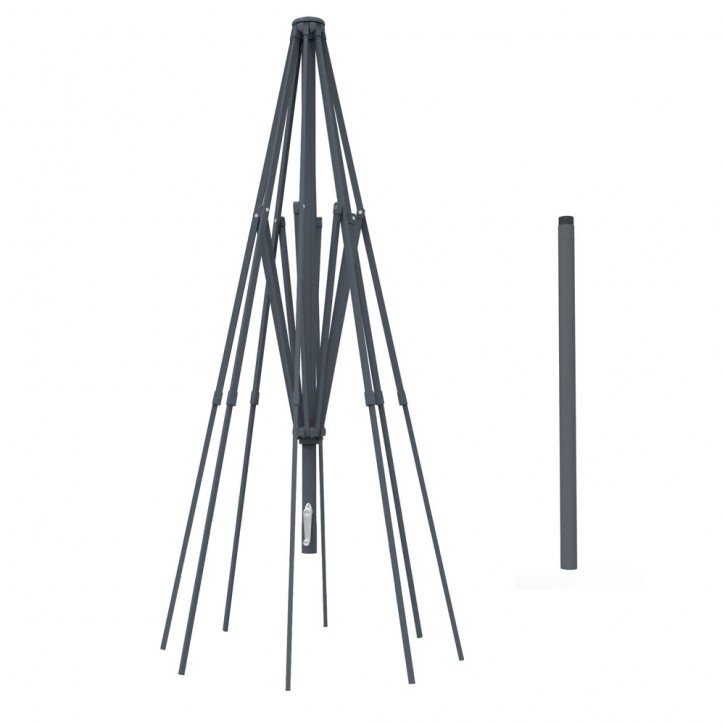 Mât en aluminium pour parasol droit rond Paragrandi 5 m