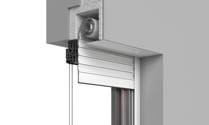 Volet roulant avec coffre tunnel, sur mesure