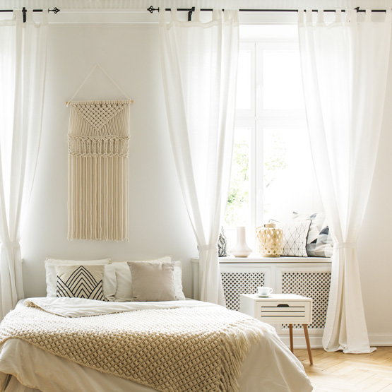 Batiste material curtain