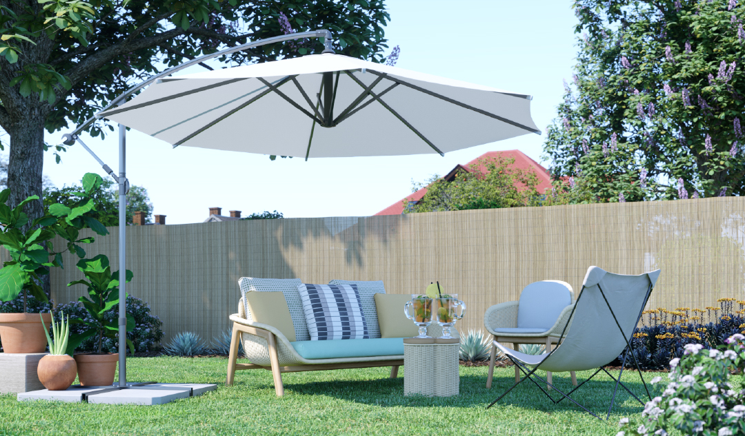 Parasol pour terrasse pour profiter du beau temps tout en étant dehors, au frais et protégé du soleil