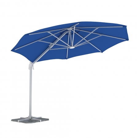 Parasol déporté rond 3,5 m, Bleu