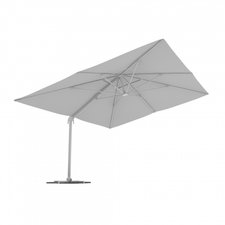 Parasol déporté rectangulaire, 4x3 m, Blanc