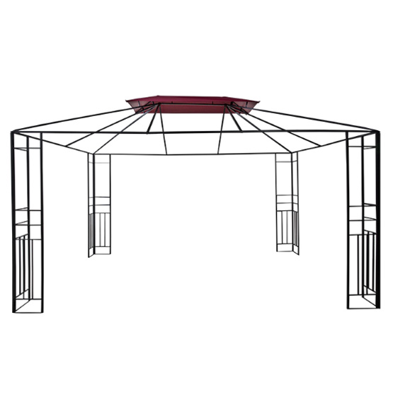 Structure de tonnelle avec toit delux 3x4m