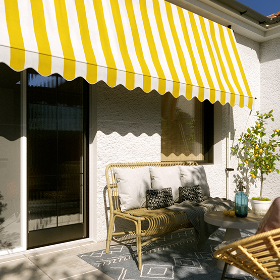 Parasol dans la terrasse