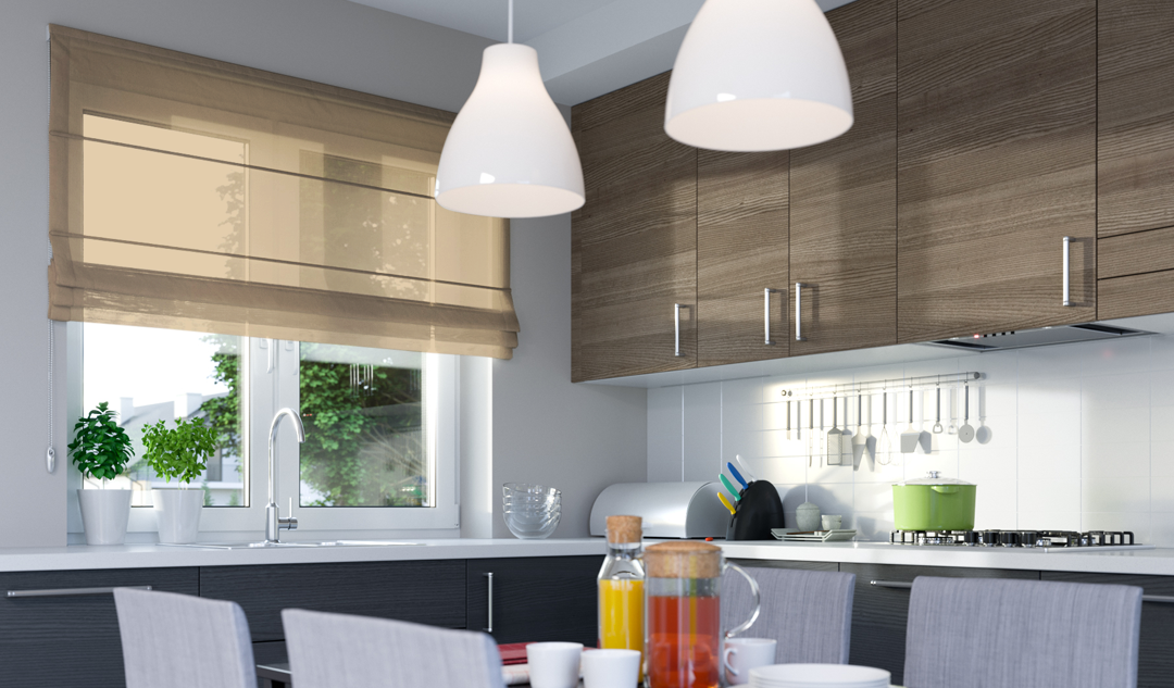 Store bateau voile sur mesure dans une cuisine