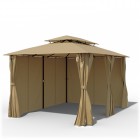 Avant-première: Structure de tonnelle avec toit et rideaux Comfort, 3x4 m Avant-première: Structure de tonnelle avec toit et rideaux Comfort, 3x4 m