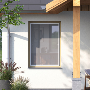 Moustiquaire Cadre fixe Amovible Fenêtre START Alu Blanc L80 x H100 cm Anti-pollen 