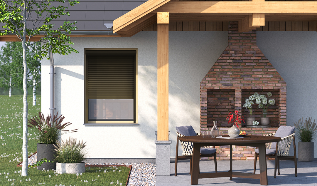 Volets roulants sur une portes de terrasse