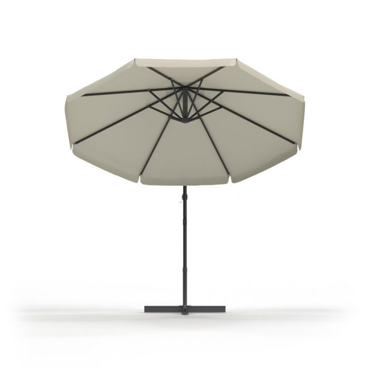Parasol déporté rond avec housse de protection 3 m