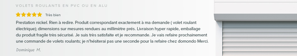 Volets roulants en PVC ou en Alu