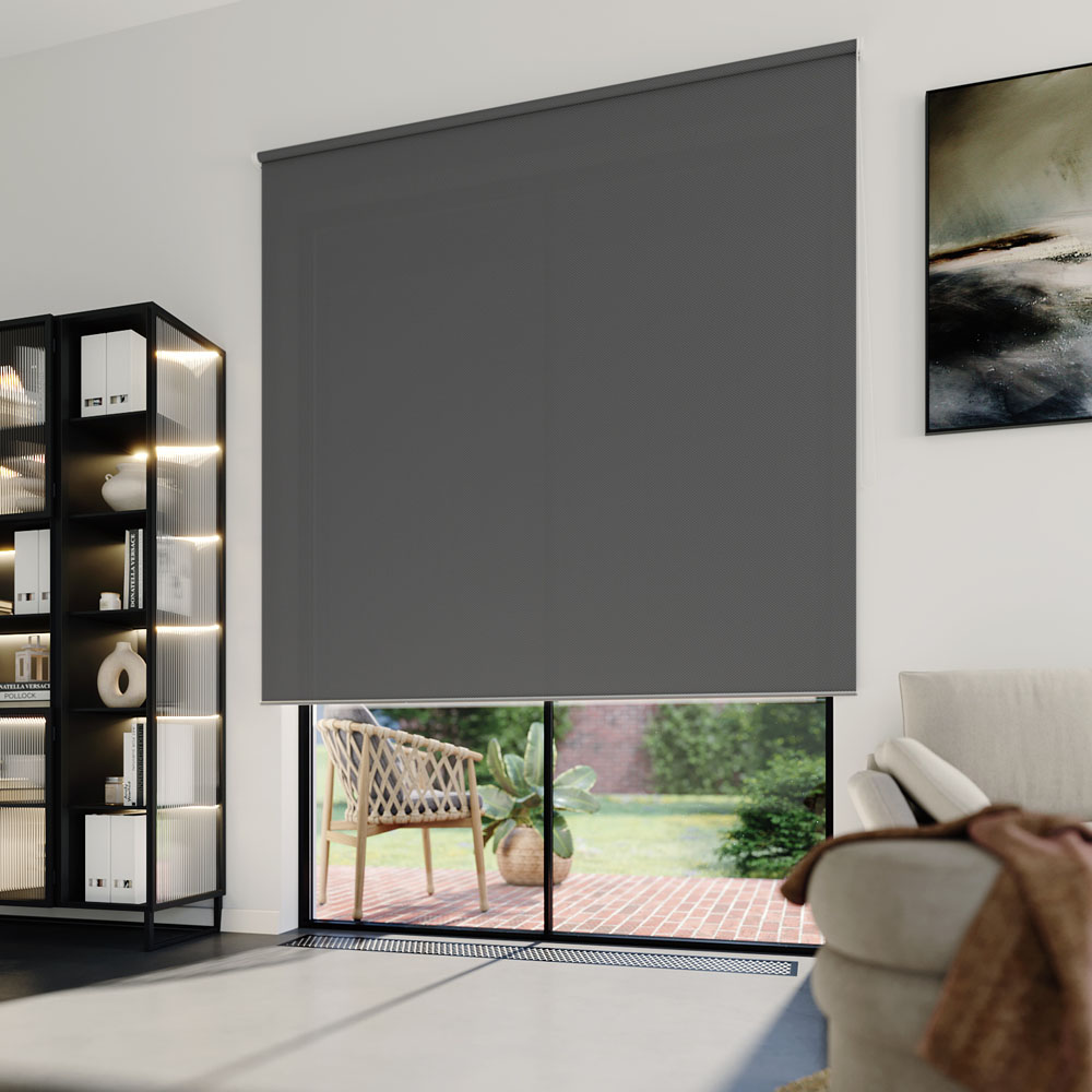 Store enrouleur screen, Sur mesure, Dione Gris perle