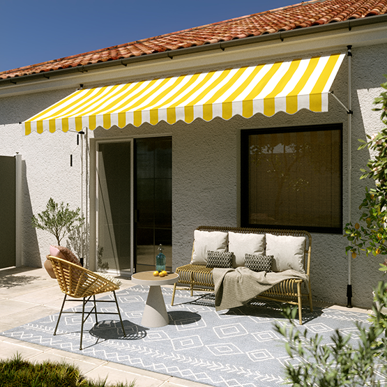 Parasol dans la terrasse