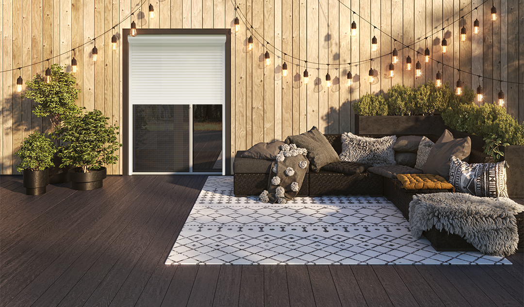 Volets roulants sur une portes de terrasse