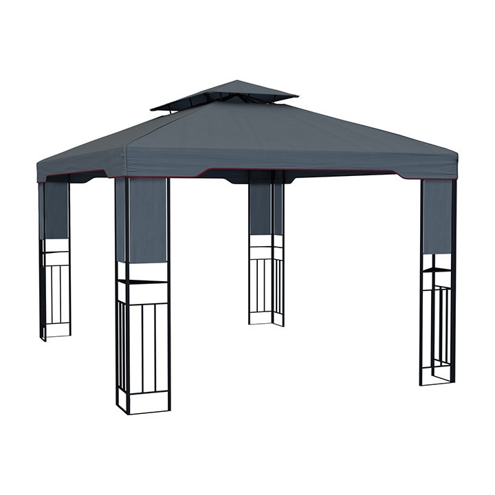 Structure de tonnelle avec toit Delux, 3x4 m