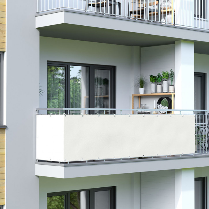 Brise-vue pour balcon, tissu imperméable