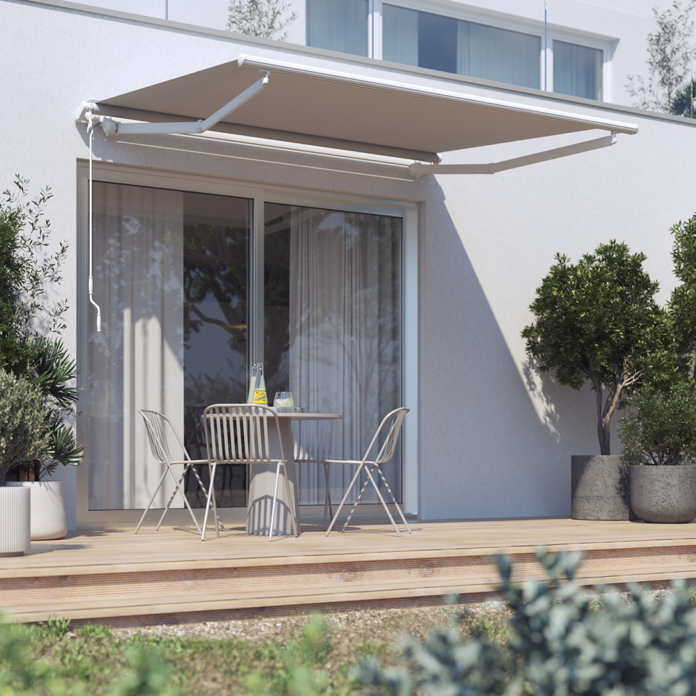 Store banne Barcelona, Sur mesure, Jeans clair