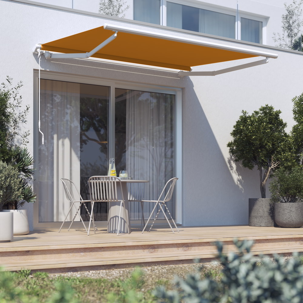 Store banne Barcelona, Sur mesure, Mandarine