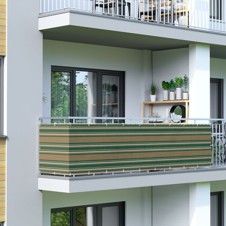 Brise-vue pour balcon, tissu respirant