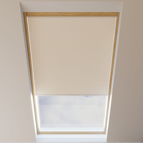 Store plissé pour fenêtre de toit, nid d'abeille, sur mesure, Piano Sable