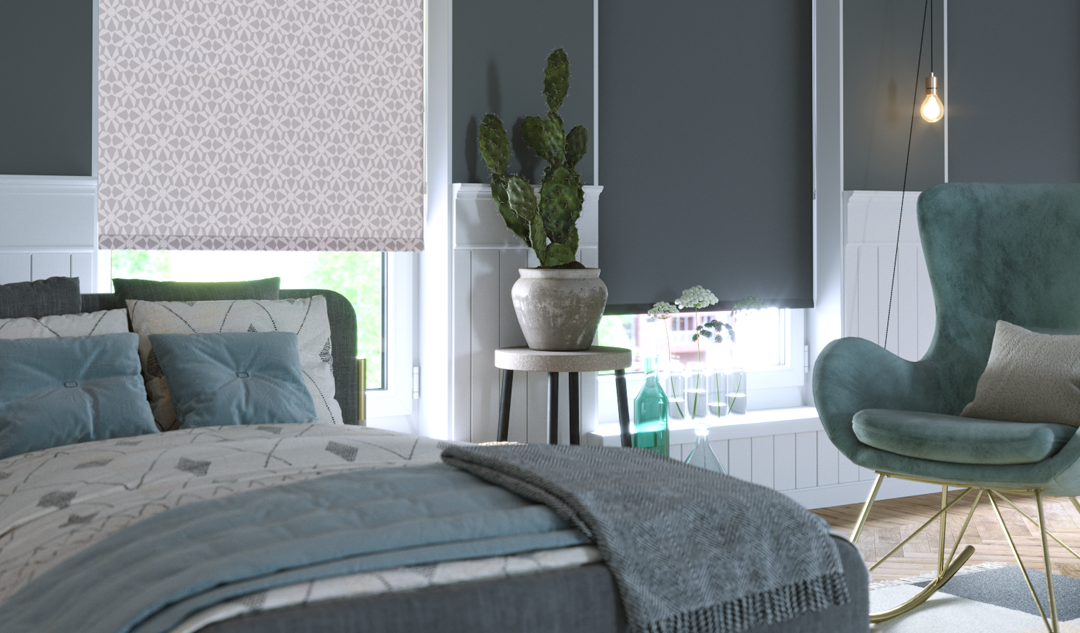 Personnalisez votre chambre à coucher avec des stores enrouleurs unis et à motifs