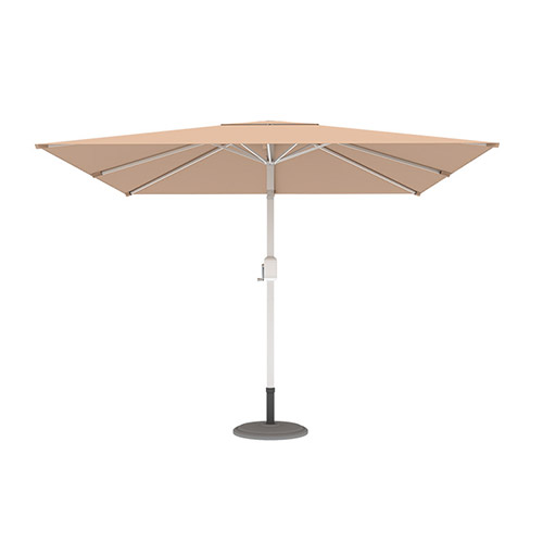 Parasol droit orientable carré, 3x3 m, Crème