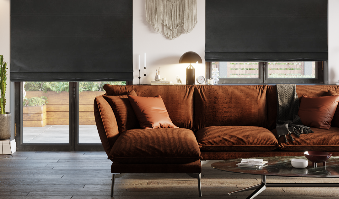 Store bateau occultant dans un salon moderne