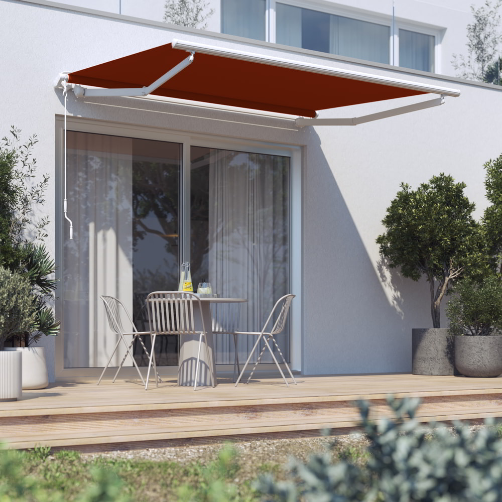 Store banne Barcelona, Sur mesure, Rouge