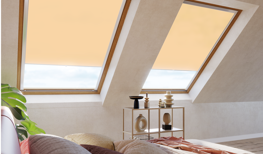 Store pour fenêtre de toit inspiré par Peach Nougat