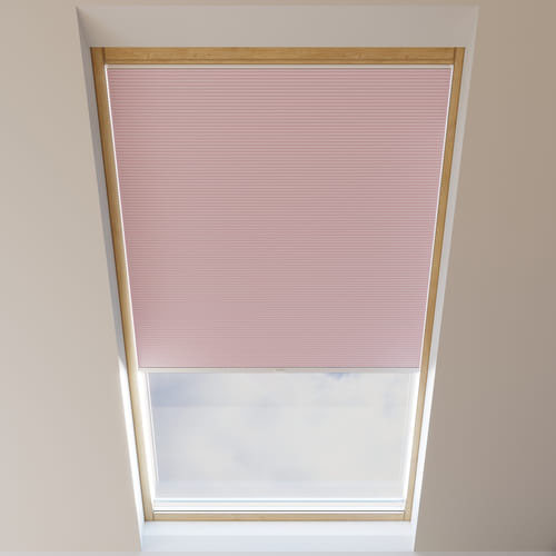 Store plissé pour fenêtre de toit, nid d'abeille, sur mesure, Piano Vieux rose