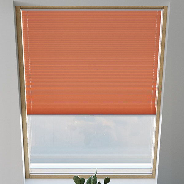 Store plissé pour fenêtre de toit, thermo-isolant, sur mesure, Concerto Orange