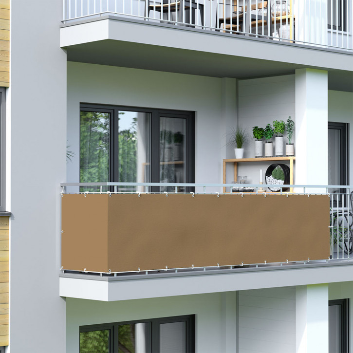 Brise-vue pour balcon, tissu imperméable