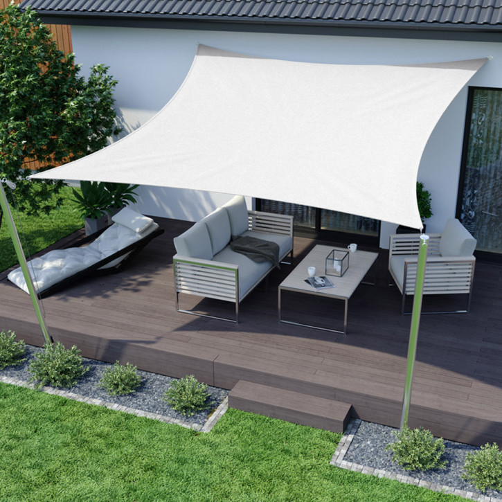 Voile d'ombrage carrée, tissu respirant