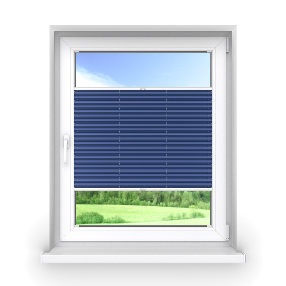  Store Plissé Premium Sur Mesure Tamisant, Amalia Bleu marine