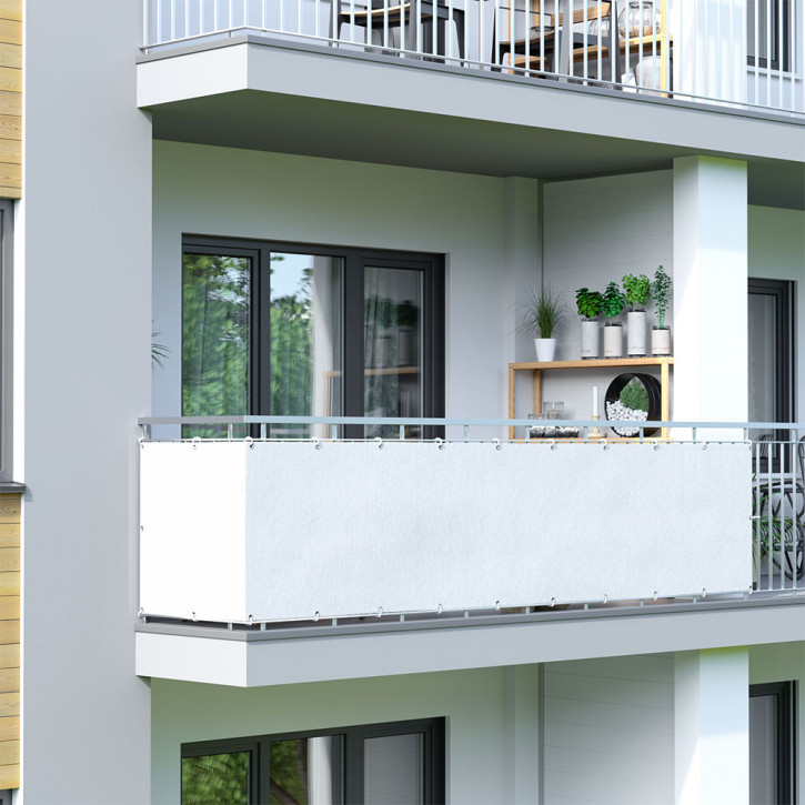 Brise-vue pour balcon, tissu respirant