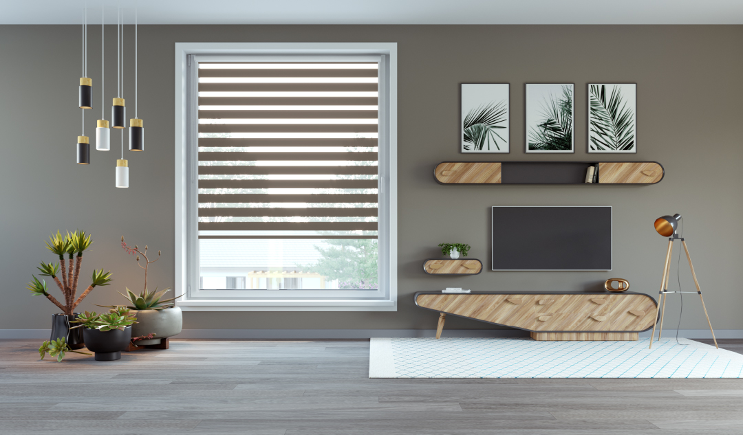 Store jour nuit dans un salon moderne