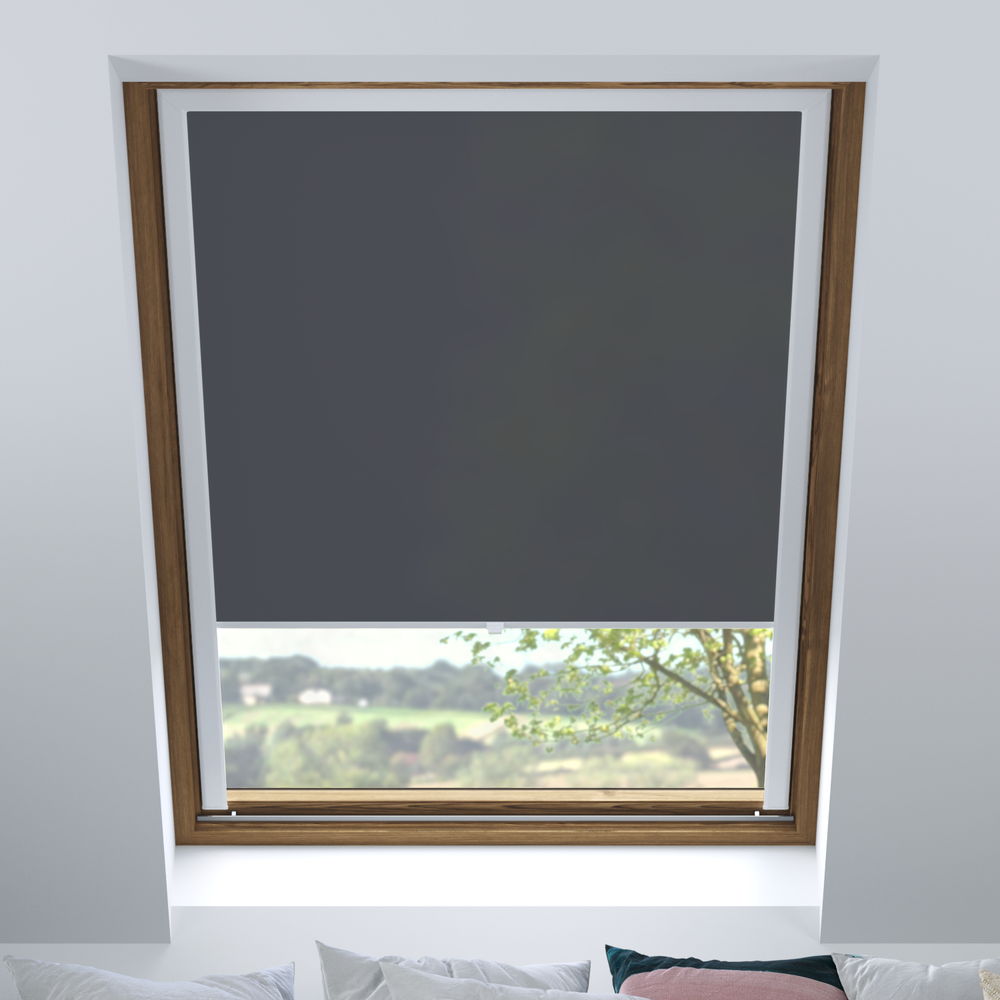Store pour fenêtres de toit tamisant, Sur mesure, Gris graphite
