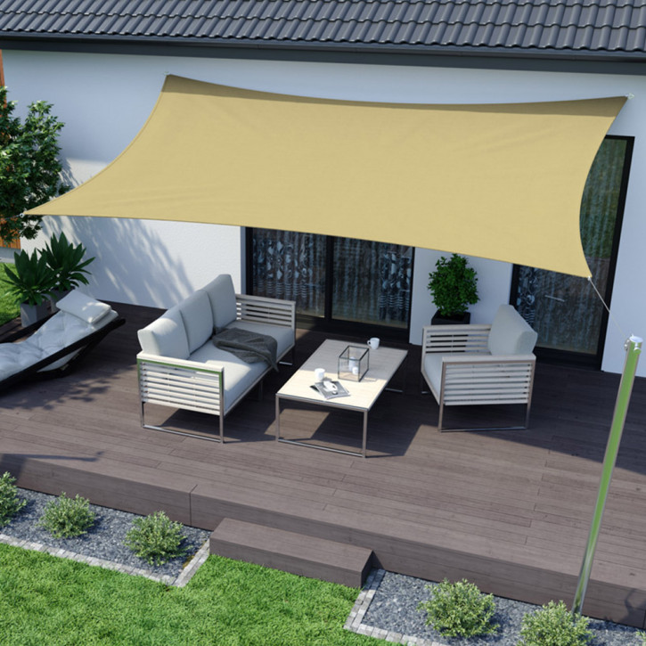 Voile d'ombrage rectangulaire, imperméable