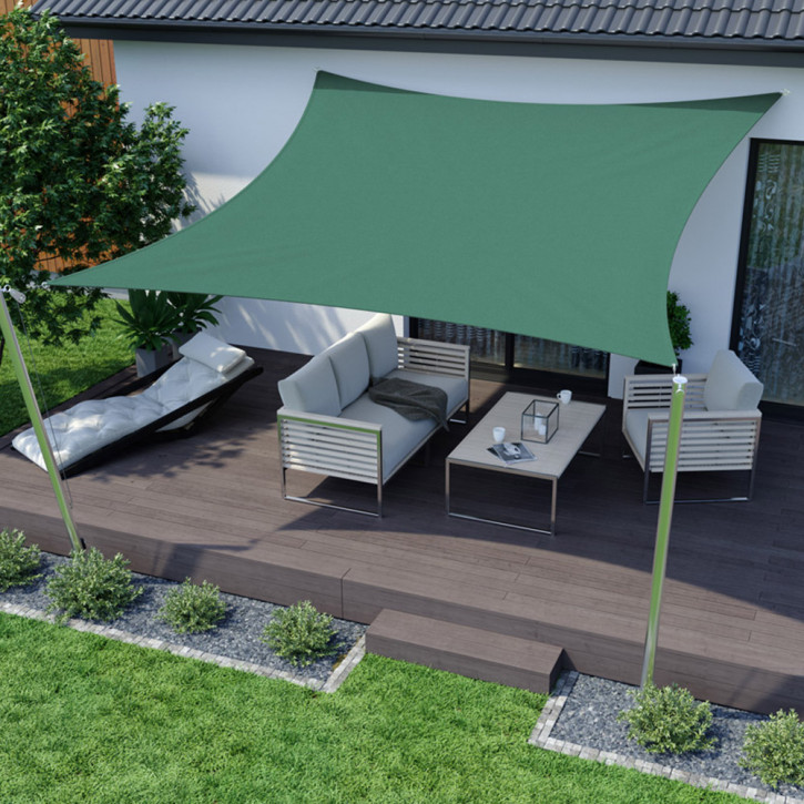 Voile d'ombrage carrée, tissu respirant