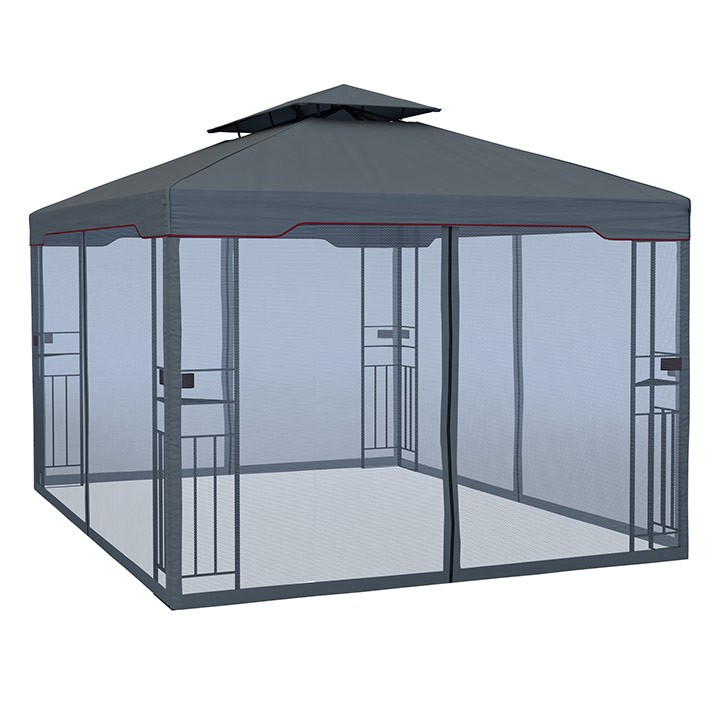 Rideaux supplémentaires pour tonnelle Delux, 3x4 m