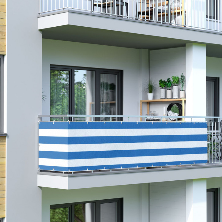 Brise-vue pour balcon, tissu respirant