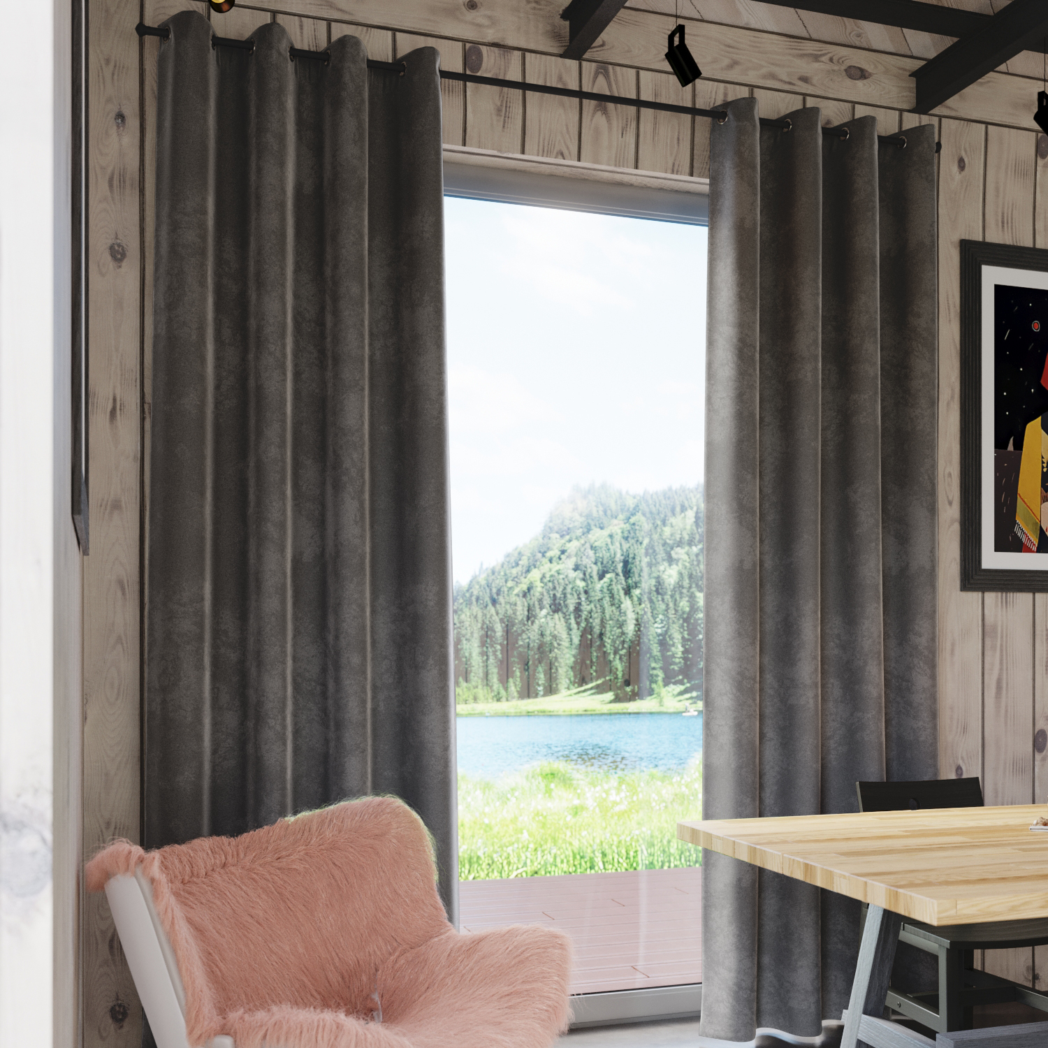 Batiste material curtain