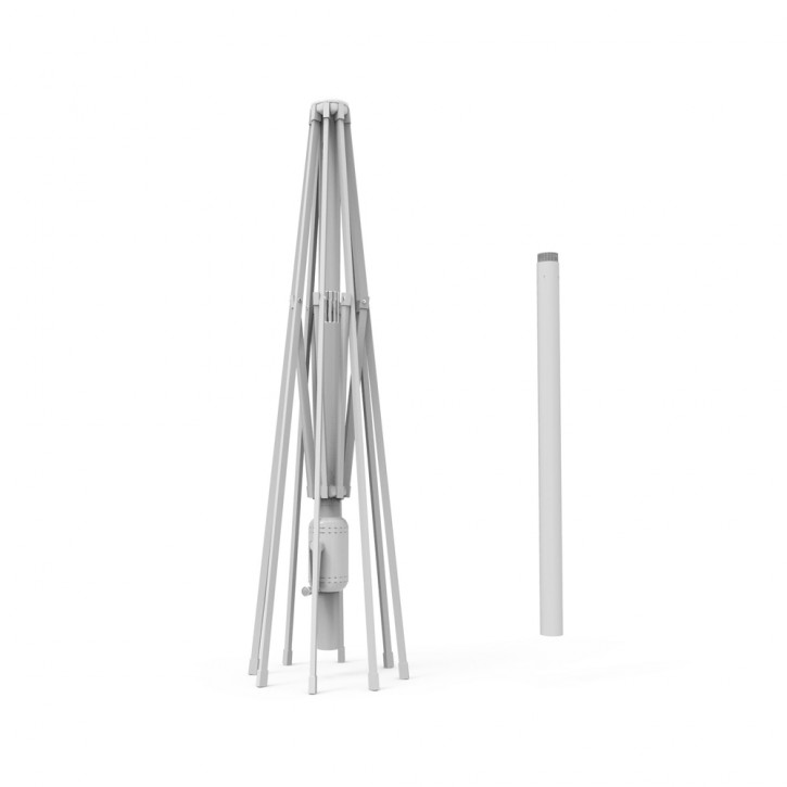 Mât en aluminium pour parasol droit rond Interpara 3,5 m