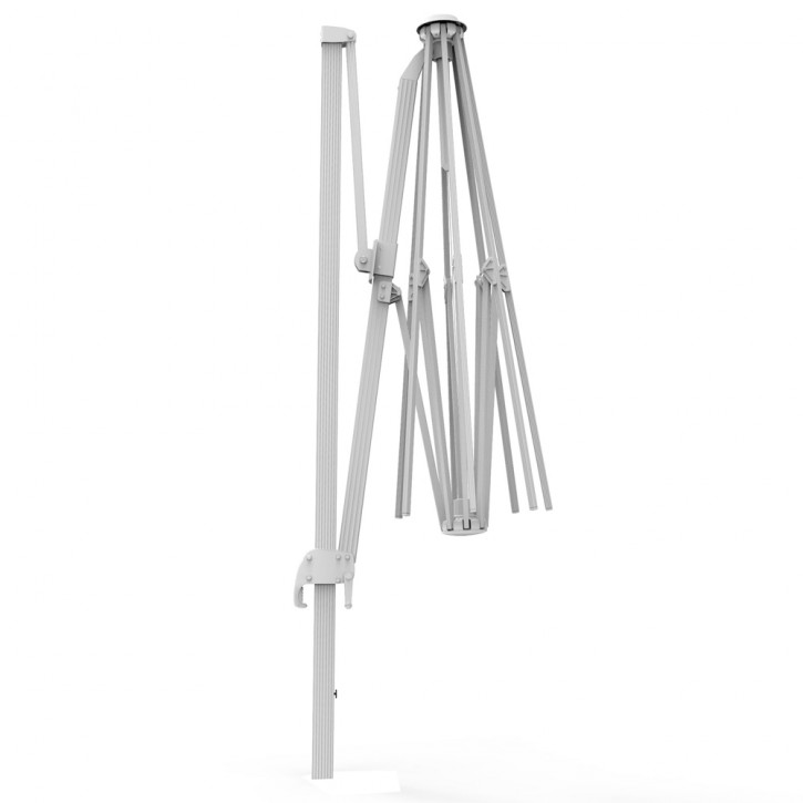 Mât en aluminium pour parasol déporté rond Parapenda, 3,5 m
