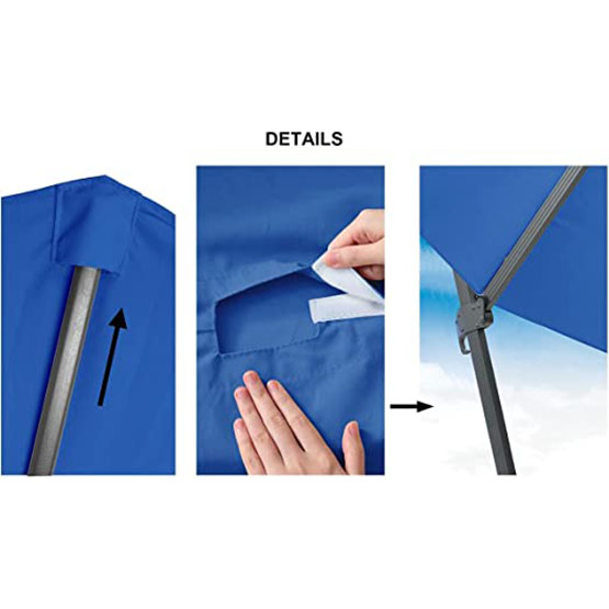 Détails toile de parasol parapenda rectangulaire