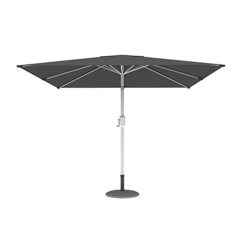 Parasol droit orientable carré, 3x3 m, Gris