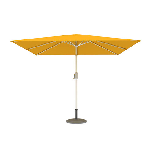Parasol droit orientable carré, 3x3 m, Jaune