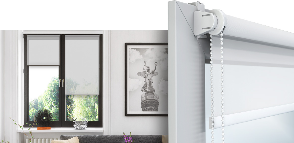 Free-hanging made to measure roller blind